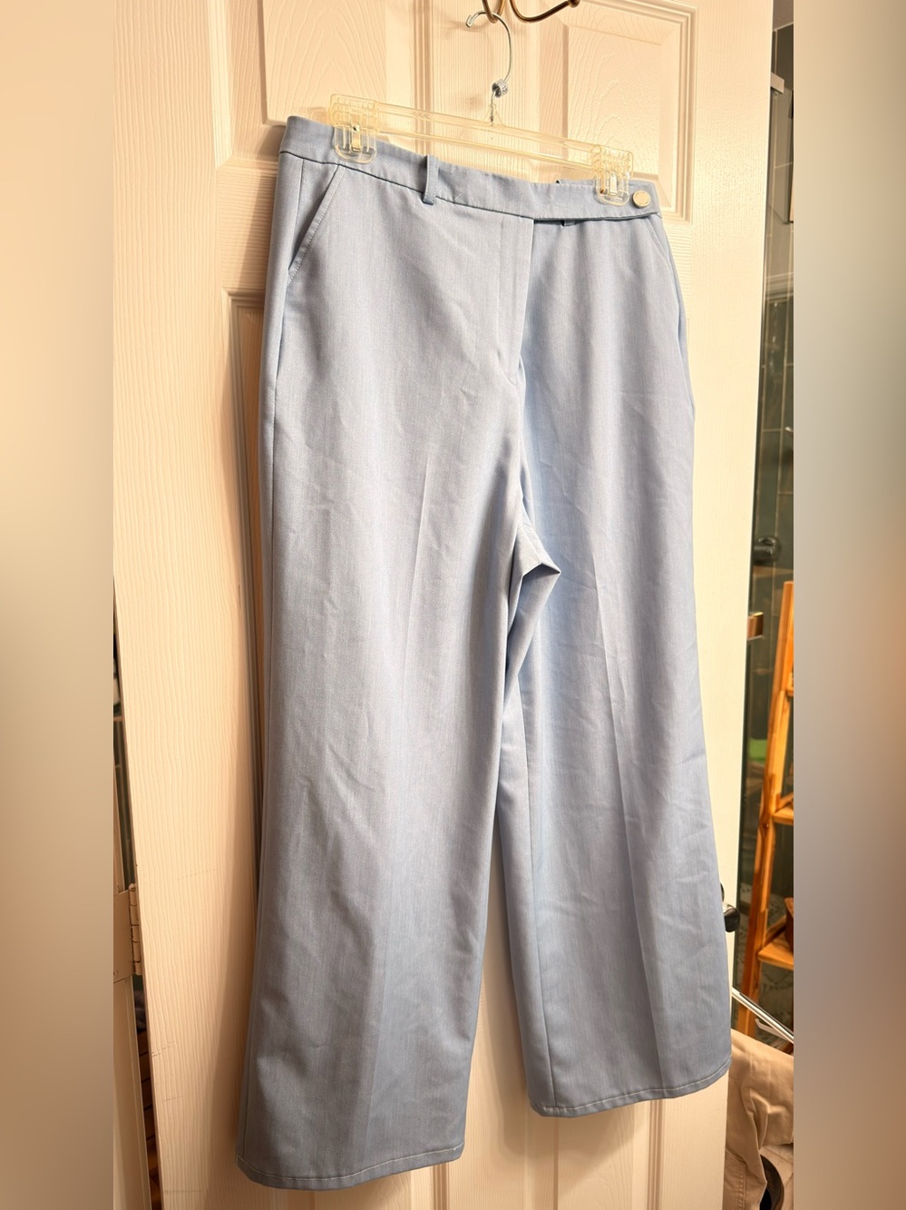 Calvin Klein Light Blue Wide-Leg Trousers